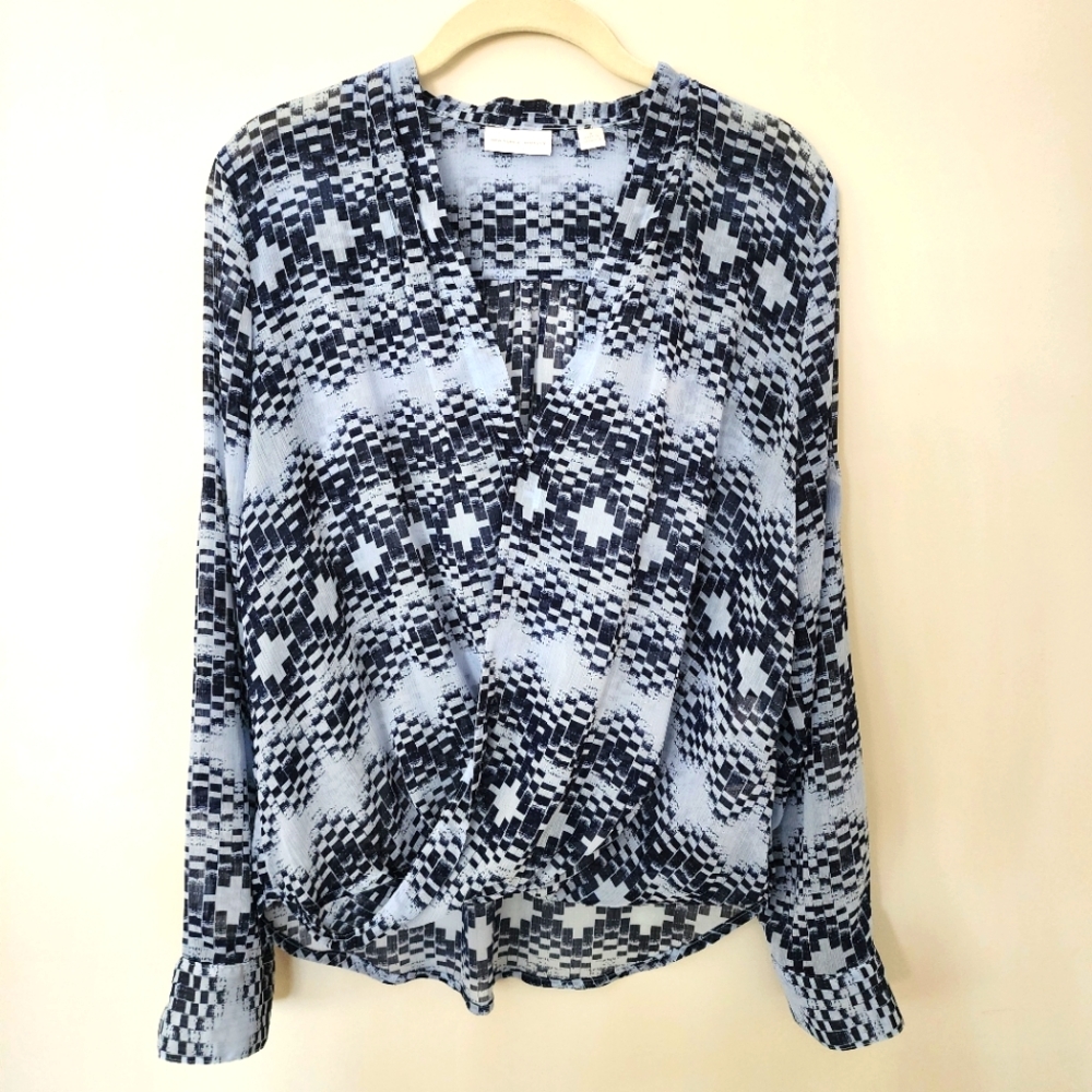 New York and Company blouse, size Small, blue